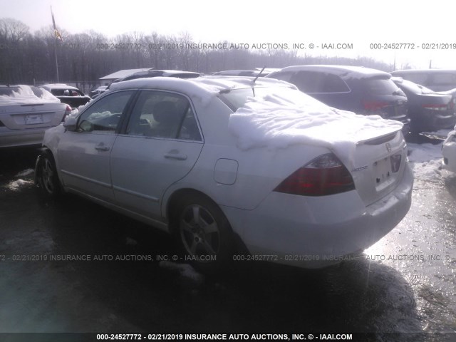 JHMCN36457C000450 - 2007 HONDA ACCORD HYBRID WHITE photo 3