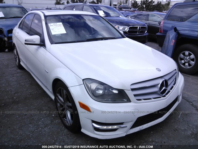 WDDGF4HB6CA604005 - 2012 MERCEDES-BENZ C 250 WHITE photo 1