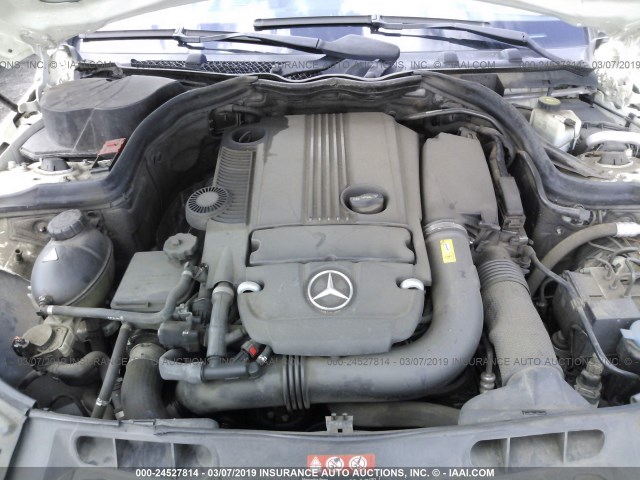 WDDGF4HB6CA604005 - 2012 MERCEDES-BENZ C 250 WHITE photo 10