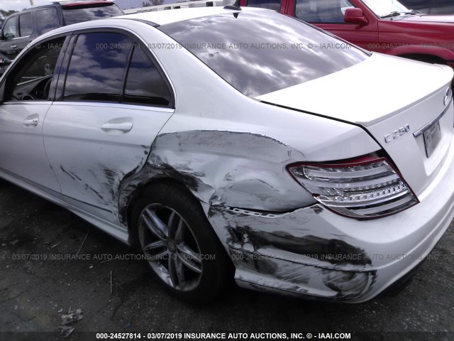 WDDGF4HB6CA604005 - 2012 MERCEDES-BENZ C 250 WHITE photo 6