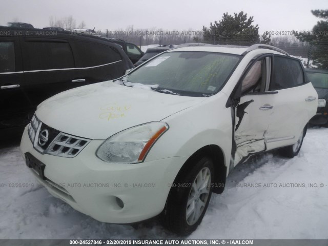 JN8AS5MV9BW309701 - 2011 NISSAN ROGUE S/SV/KROM WHITE photo 2