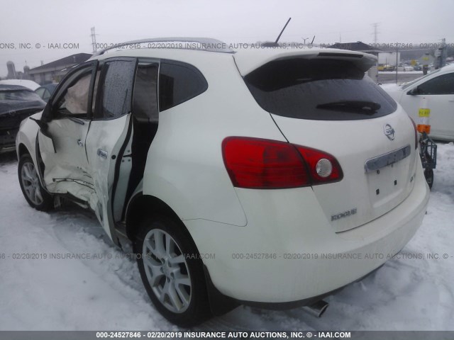 JN8AS5MV9BW309701 - 2011 NISSAN ROGUE S/SV/KROM WHITE photo 3