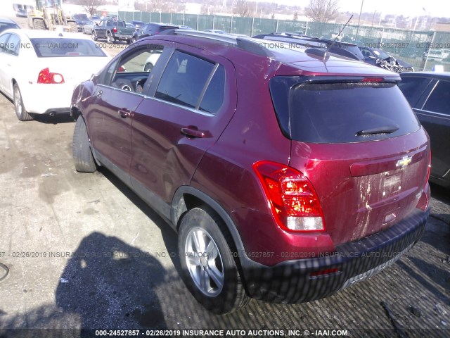 3GNCJPSB5GL241106 - 2016 CHEVROLET TRAX 1LT BURGUNDY photo 3