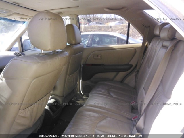 JT6HF10U3Y0148706 - 2000 LEXUS RX 300 GOLD photo 8