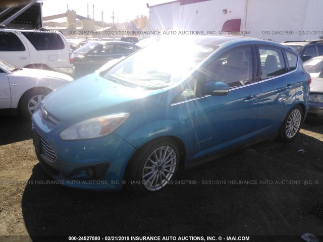 1FADP5BU1EL516339 - 2014 FORD C-MAX SEL BLUE photo 2