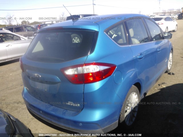 1FADP5BU1EL516339 - 2014 FORD C-MAX SEL BLUE photo 4