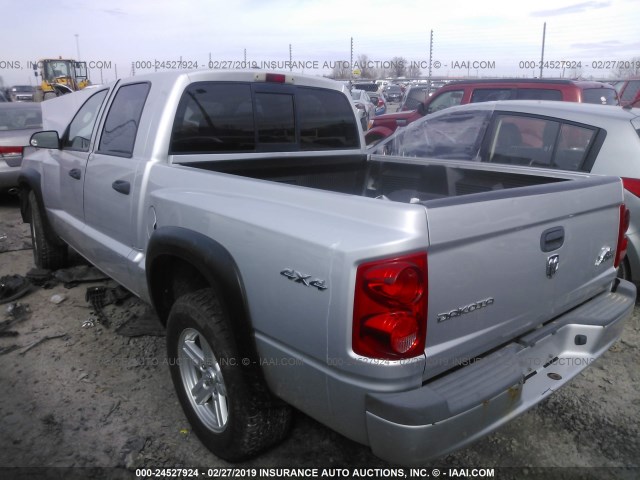 1D7HW38KX8S634138 - 2008 DODGE DAKOTA SXT GRAY photo 3