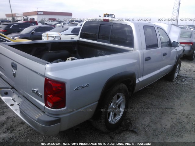 1D7HW38KX8S634138 - 2008 DODGE DAKOTA SXT GRAY photo 4