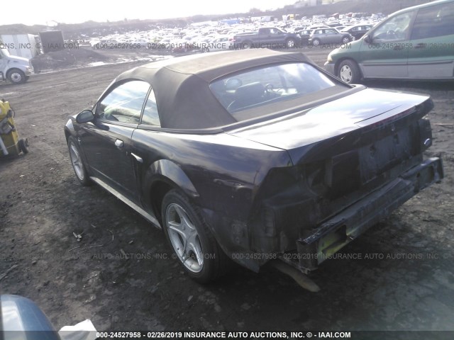 1FAFP44441F176371 - 2001 FORD MUSTANG BLACK photo 3