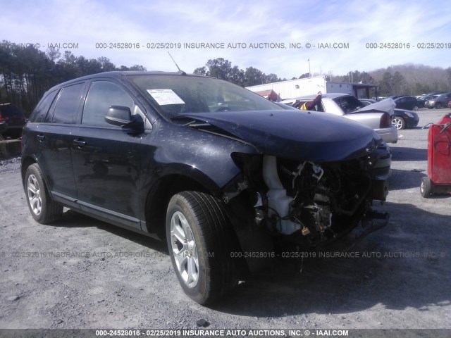 2FMDK3JC0CBA08894 - 2012 FORD EDGE SEL BLACK photo 1