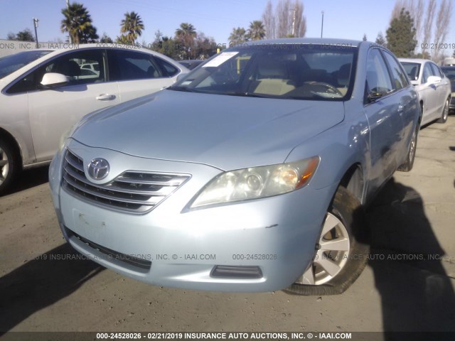 4T1BB46K59U070257 - 2009 TOYOTA CAMRY HYBRID Light Blue photo 2