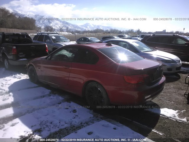 WBAKF5C54BE586751 - 2011 BMW 328 XI SULEV RED photo 3