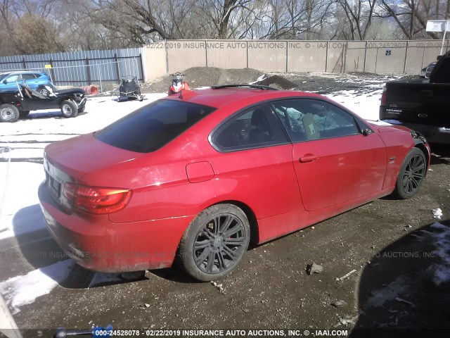 WBAKF5C54BE586751 - 2011 BMW 328 XI SULEV RED photo 4