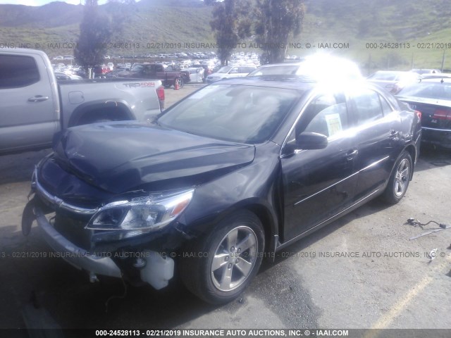 1G11B5SL0EF212199 - 2014 CHEVROLET MALIBU LS BLACK photo 2