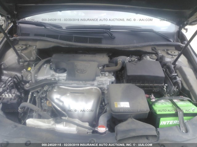 4T4BF1FK6GR534176 - 2016 TOYOTA CAMRY LE/XLE/SE/XSE GRAY photo 10