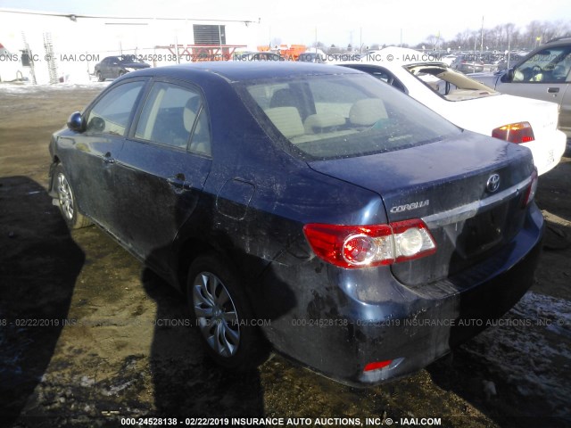 JTDBU4EE9C9172133 - 2012 TOYOTA COROLLA S/LE BLUE photo 3