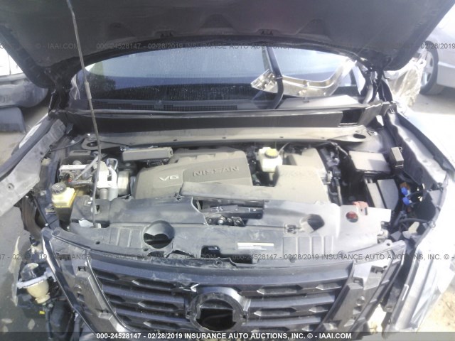 5N1DR2MN7HC911599 - 2017 NISSAN PATHFINDER S/SV/SL/PLATINUM BLACK photo 10