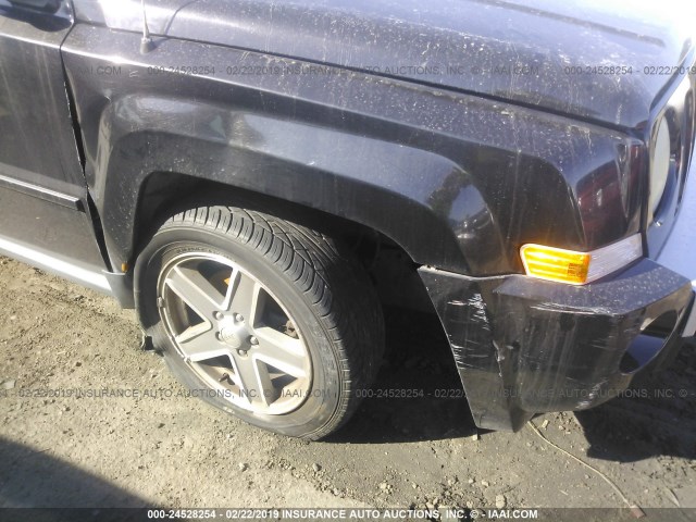 1J8FT48W27D352414 - 2007 JEEP PATRIOT LIMITED BLACK photo 6