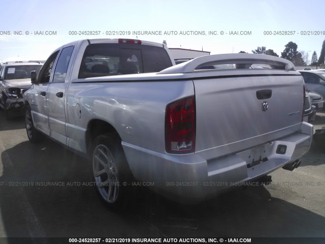 3D7HA18H25G855971 - 2005 DODGE RAM SRT10 SILVER photo 3