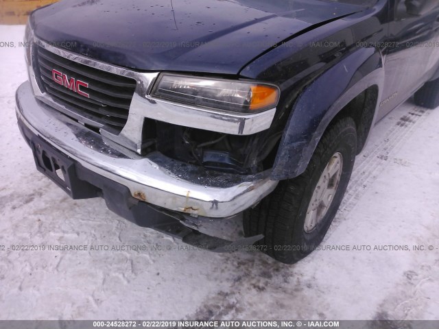 1GTDT196448218259 - 2004 GMC CANYON BLUE photo 6