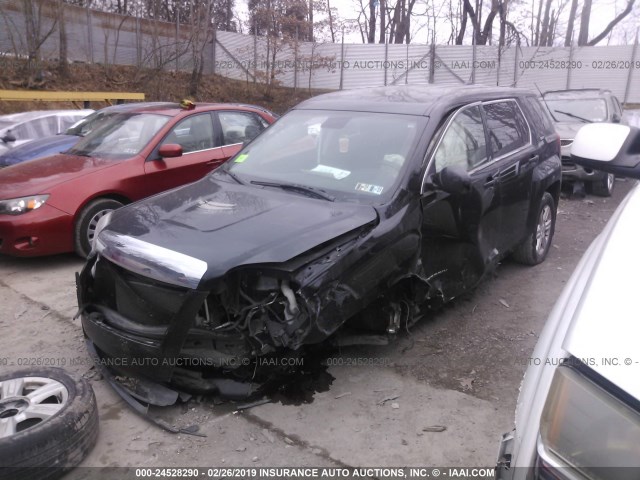 2GKALMEKXE6242455 - 2014 GMC TERRAIN SLE BLACK photo 2