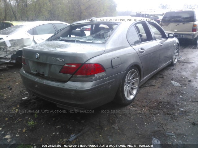 WBAHL83596DT07214 - 2006 BMW 750 I GRAY photo 4