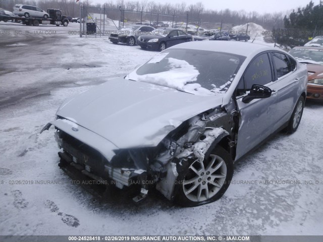 3FA6P0G77DR244622 - 2013 FORD FUSION S SILVER photo 2