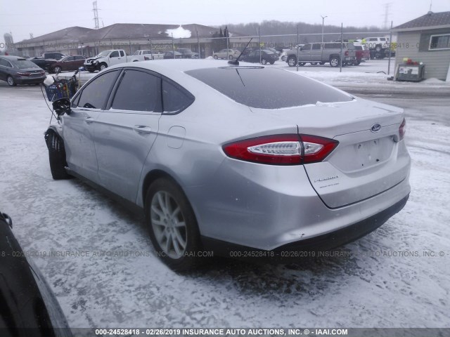 3FA6P0G77DR244622 - 2013 FORD FUSION S SILVER photo 3