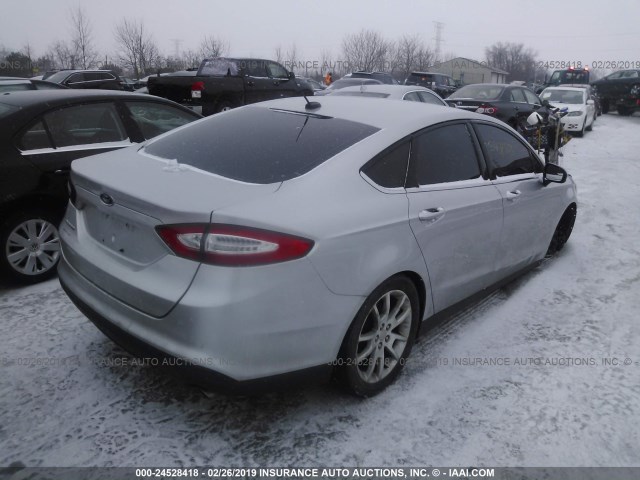 3FA6P0G77DR244622 - 2013 FORD FUSION S SILVER photo 4