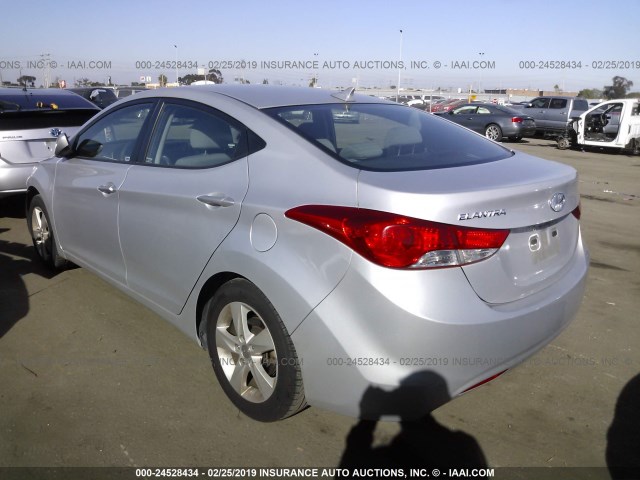 KMHDH4AE1DU983695 - 2013 HYUNDAI ELANTRA GLS/LIMITED SILVER photo 3