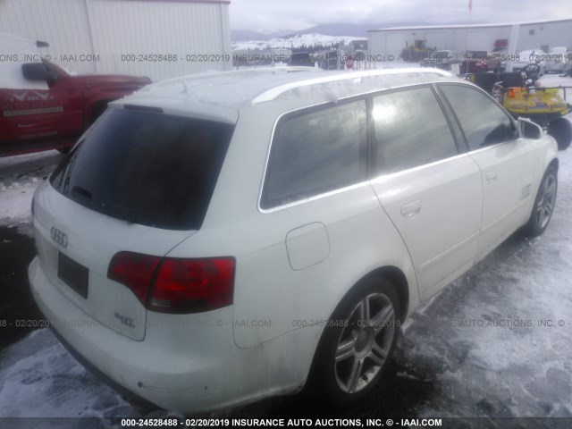 WAUKF78E66A133488 - 2006 AUDI A4 2.0T AVANT QUATTRO WHITE photo 4