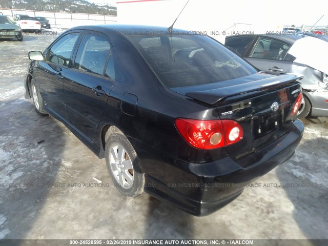 1NXBR32E65Z497057 - 2005 TOYOTA COROLLA CE/LE/S BLACK photo 3