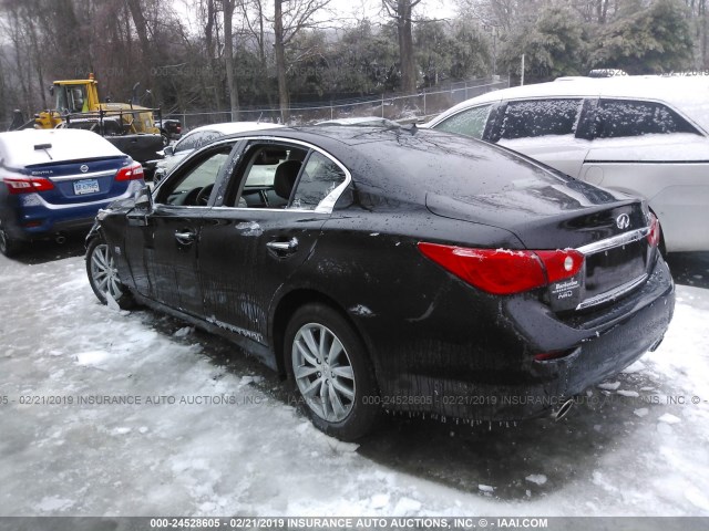 JN1CV7AR7GM252497 - 2016 INFINITI Q50 PREMIUM BLACK photo 3