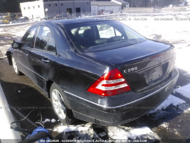 WDBRF92H27F869007 - 2007 MERCEDES-BENZ C 280 4MATIC BLACK photo 3