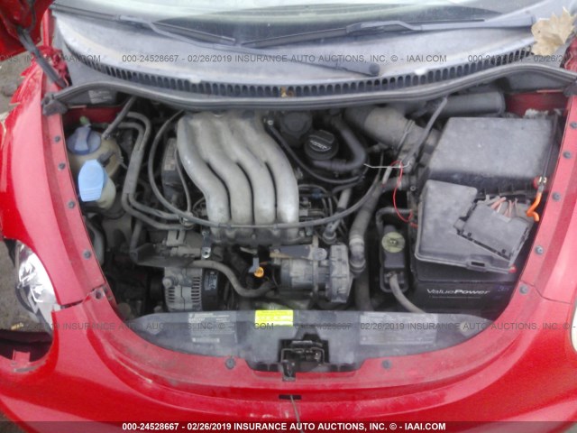 3VWBB61C9WM001925 - 1998 VOLKSWAGEN NEW BEETLE წითელი ფოტო 10