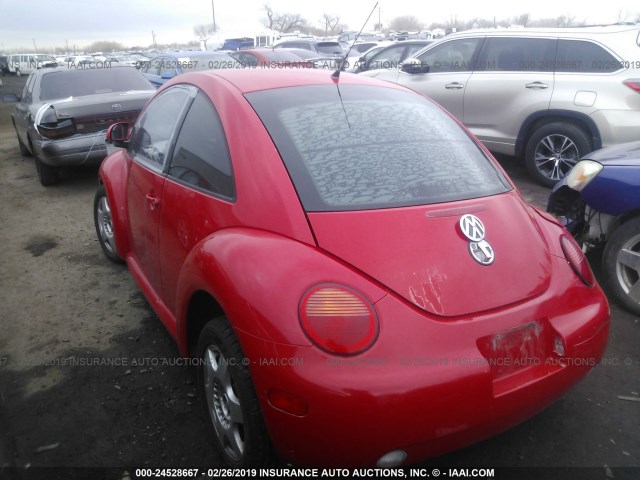 3VWBB61C9WM001925 - 1998 VOLKSWAGEN NEW BEETLE წითელი ფოტო 3