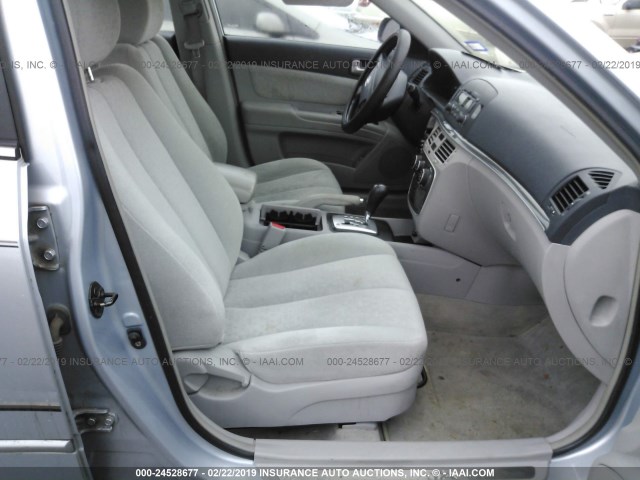 5NPEU46C86H117954 - 2006 HYUNDAI SONATA GLS/LX BLUE photo 5