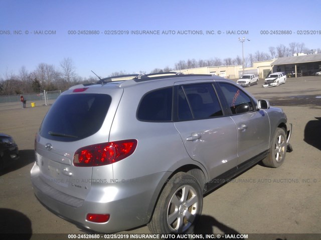 5NMSH13E07H028762 - 2007 HYUNDAI SANTA FE SE/LIMITED SILVER photo 4