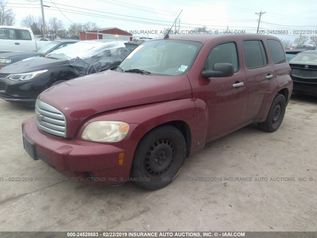 3GNDA13D27S587847 - 2007 CHEVROLET HHR LS Қызыл фото 2