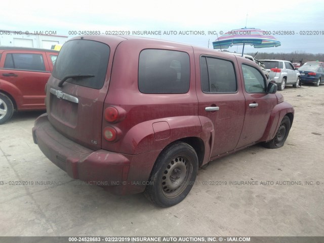 3GNDA13D27S587847 - 2007 CHEVROLET HHR LS Қызыл фото 4