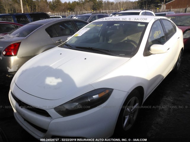 1C3CDFBB2FD286698 - 2015 DODGE DART SXT WHITE photo 2