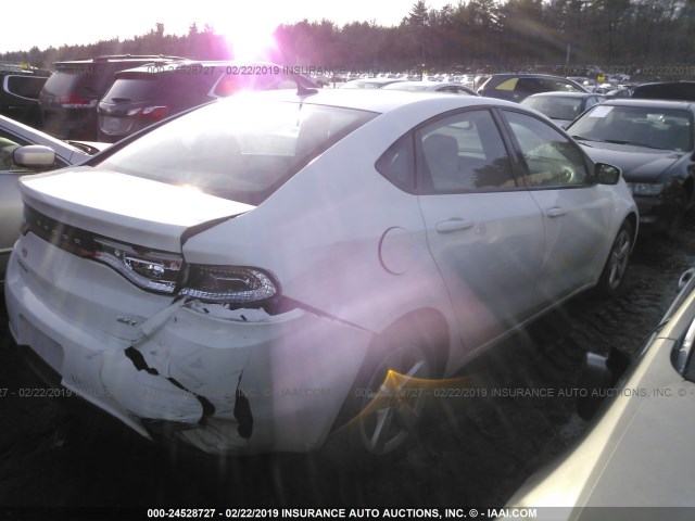 1C3CDFBB2FD286698 - 2015 DODGE DART SXT WHITE photo 4