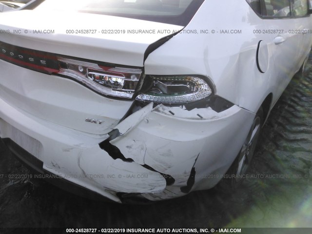 1C3CDFBB2FD286698 - 2015 DODGE DART SXT WHITE photo 6