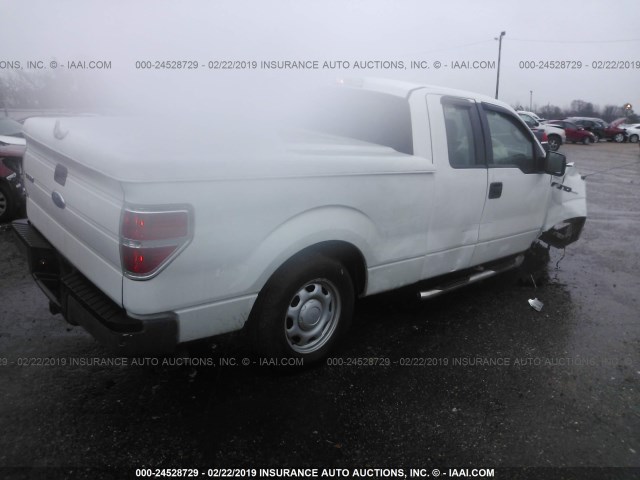 1FTEX1CW8AFD12153 - 2010 FORD F150 SUPER CAB WHITE photo 4