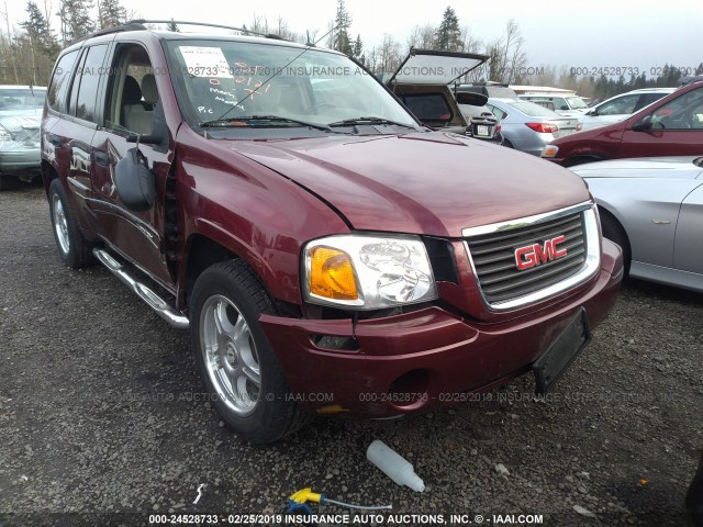 1GKDT13S052118433 - 2005 GMC ENVOY MAROON photo 1