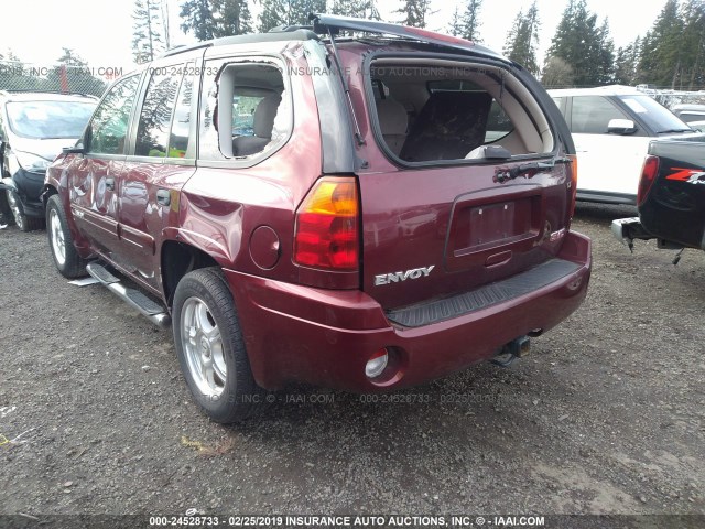 1GKDT13S052118433 - 2005 GMC ENVOY MAROON photo 3