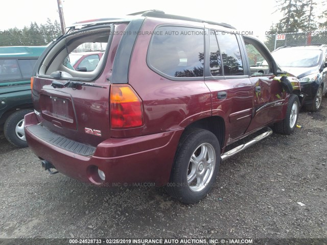 1GKDT13S052118433 - 2005 GMC ENVOY MAROON photo 4