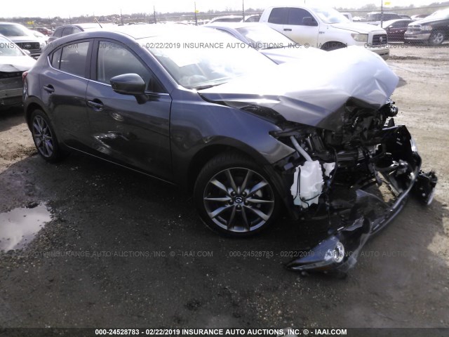 3MZBN1L38JM256338 - 2018 MAZDA 3 TOURING GRAY photo 1