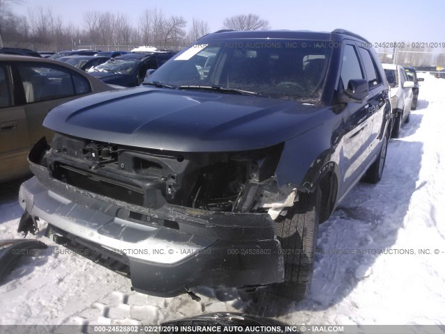 1FM5K8D84HGA32396 - 2017 FORD EXPLORER XLT BLACK photo 2