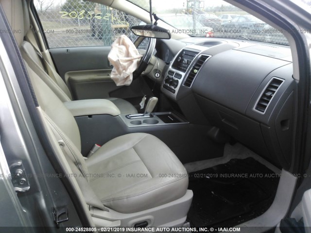 2FMDK48C78BA42477 - 2008 FORD EDGE SEL GREEN photo 5